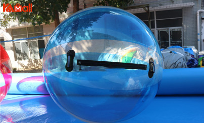 inflatable giant zorb ball on snow